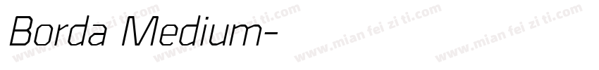 Borda Medium字体转换